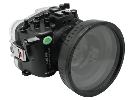 SeaFrogs 40m 130ft Underwater camera housing for Canon EOS R6 with 6  Short Flat Port (RF 14-35mm f 4L) For Sale