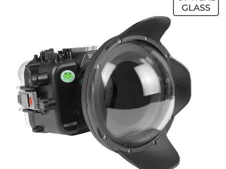 Sony FX3 40M 130FT Underwater camera housing  with 6  Optical Glass Dome port V.10 for FE12-24mm F4 (Zoom rings for FE12-24 F4 and FE16-35 F4 ZA OSS included). For Cheap