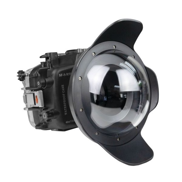 Sea Frogs Canon EOS R50 40m 130ft Underwater Camera Housing with 8  Dome Port (Canon RF-S 18-45mm f 4.5-6.3 IS STM zoom gear) For Discount